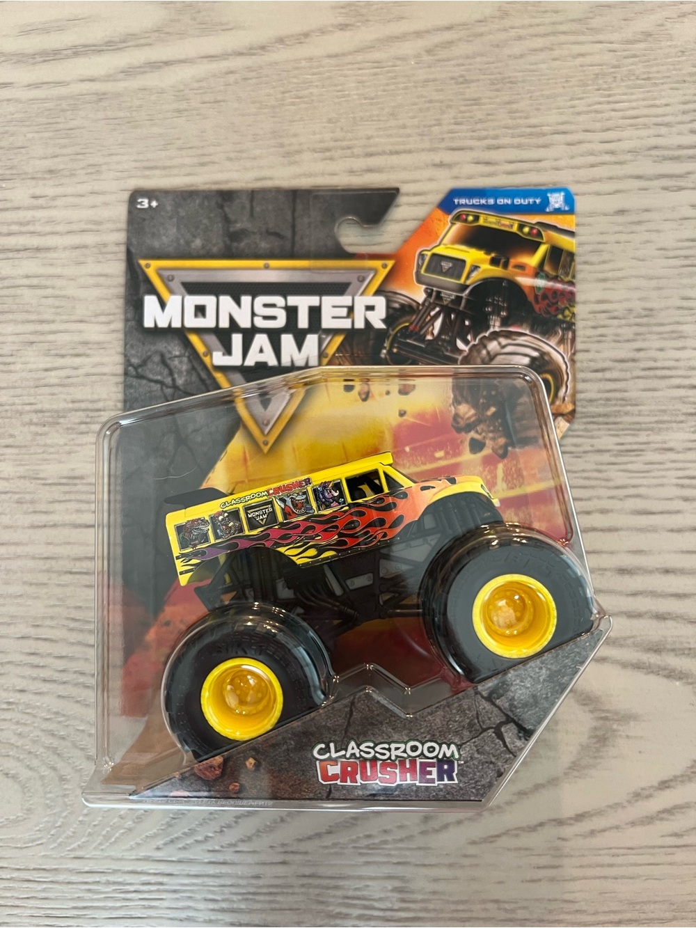 Monster Jam Classroom Crusher Yellow Monster Truck Toy